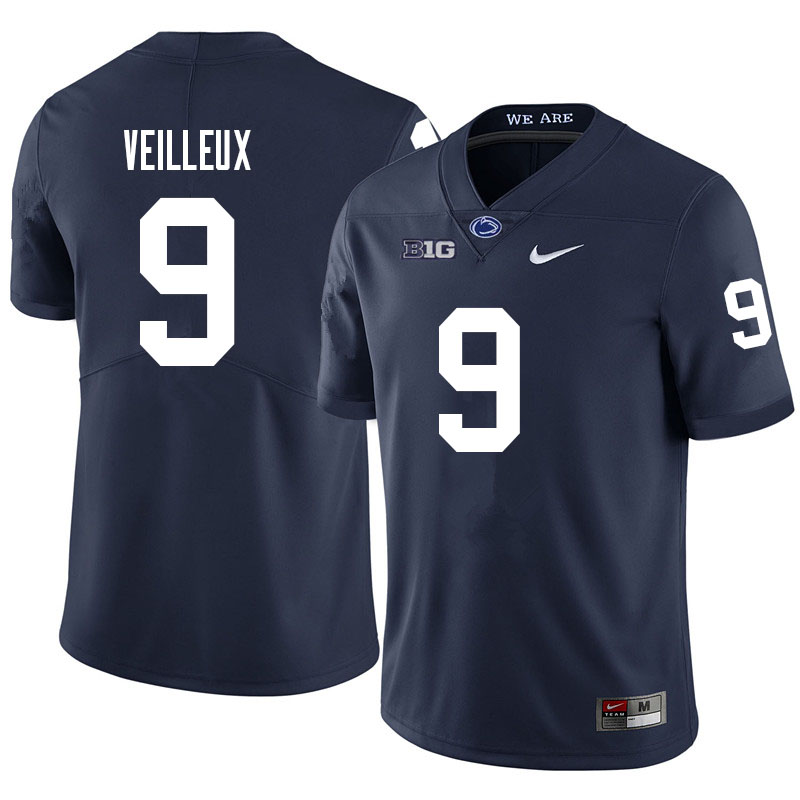 NCAA Nike Men's Penn State Nittany Lions Christian Veilleux #9 College Football Authentic Navy Stitched Jersey GJX3398NK